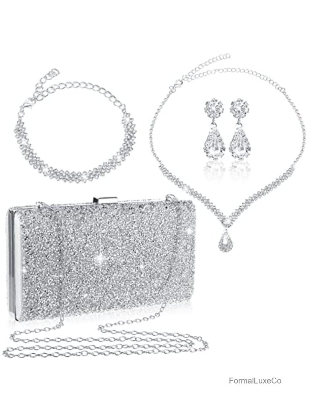 Bridesmaid Jewelry Set with Clutch Purse